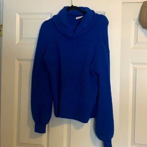 Turtleneck fuzzy sweater